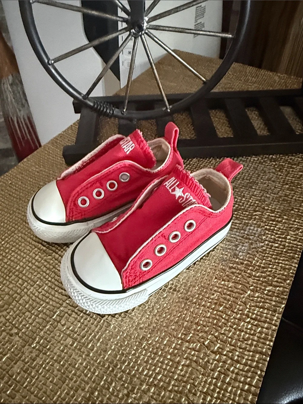 Converse babys Red Slip-On All Star Sneakers